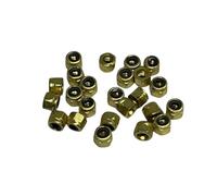 LEEFAI 24 Pcs Self Lock Nuts for Pro fingerboard Trucks Upgraded nylon Insert (Gold)