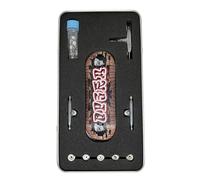 LEEFAI Pro Fingerboard Complete 32 * 96mm Maples Wood Deck,UV Printing Graphic 4.0 Trucks Regular kingpins & 5 Urethane Bearing Wheels-Op3ra V3-The Wall