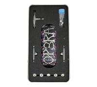 LEEFAI Pro Fingerboard Complete 34 * 96mm Maples Wood Deck,UV Printing Graphic 4.0 Trucks Regular kingpins & 5 Urethane Bearing Wheels-Op3ra V3-Bones Design