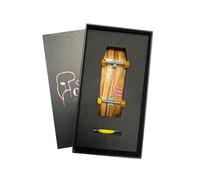 LEEFAI PRO Fingerboard Complete 34X96mm, Pre-Assembled with Maple Wood Deck, Coffin Shape, Orange Bearing Wheels, Engraved V2 Trucks-OP3RA 1984