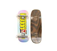 LEEFAI Pro Fingerboard Complete, Pre-Assembled Finger Skateboard Setup Canadian Maple Wood Deck Measure 34x96mm, Boxy Shape (Skate Girl)
