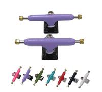 LEEFAI Pro Fingerboard Trucks 34mm G3 with Color Hanger Professional Mini Finger Skateboard Inverted Kingpin Harder Bushing Pivot Cups Truck Without Spacer with Hardware and Tool (Purple)