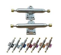 LEEFAI Pro Fingerboard Trucks G3 32 mm Wide -with Single Axles-Inverted Kingpin and pivot cups hardware basesplate (Silver, 32MM)
