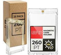 LEEFLIT 25 Pack Magnetic Card Holders for Trading Cards, 260PT Ultra-Slim One Touch Case, UV Protection Clear Hard Plastic Protectors for Super Thick Cards