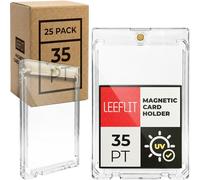 LEEFLIT 25 Pack Magnetic Card Holders for Trading Cards, 35PT Ultra-Slim 0.17" One Touch Case, UV Protection Clear Hard Plastic Protectors for Sports Cards & TCG