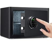 LEEFT FIRE TEST, WATER RESISTANT, LUXURY BOX FOR THE SMALL HOME WITH BIOMETRIC LOCK OF DACTILAR FUTURE, ELECTRONIC DIGITAL CODE, CASH STORAGE