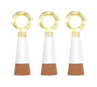 leegoal LED Cork Bottle Lights, Waterproof Rechargeable USB String Fairy Lights with 20 LED, Great for DIY Party Christmas Decoration(Warm White, 3 Pack)