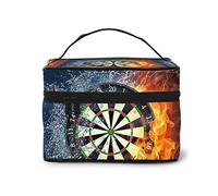 LEEHBFF Dart Board Cosmetic Bag Makeup Bag Large Travel Makeup Organizer Case, Excellent Capacity, Water-Resistant, Suitable For Women Families Couples Or Long-Term Travel.