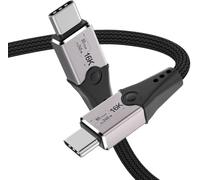 Leehitech 0.3M 80Gbps Thunderbolt 5 Cable, 240W Fast Charging USB C to USB C Cable, Support 120Gbps Bandwidth Boost and 16K Display for iPhone 16/15 Series, Thunderbolt 4/3, USB4/3, Type C Devices