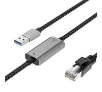 Leehitech 1.2M 2.5Gbps USB-A to RJ45 Ethernet Cable, High Speed Gigabit USB A to RJ45 LAN Cable, No Delay for Laptop, PC, MacBook, Switch, Windows, macOS, Linux