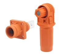 Leehitech 1 Set 150A Battery Connection for 35mm² Wire, Energy Storage Connection, Silver-Plated Copper, IP67 Protection, Single Core Connector for Energy Storage