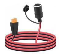 Leehitech 1M XT60 to 12V/24V Cigarette Lighter Cable, 14AWG Cigarette Lighter Socket to XT60 Female Cable with LED Indicator Light for Solar System, Power station, Car, Motorcycle