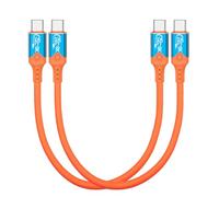 Leehitech 2×0.3M 240W USB C to USB C Cable for Thunderbolt 4 Cable, Support 40Gbps Bidirectional Transmission and 8K@60Hz Display for iPhone 16/15 Series, Macbook, iPad Air/Pro, Samsung Galaxy S24