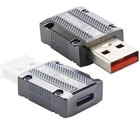 Leehitech 2 Pack 10Gbps USB A to USB C Adapter, USB 3.1 A Male to Type C Female Adapter, Support 8K@60Hz Display 120W Fast Charging for Macbook, iPad, Laptop, Power Bank, Steam Deck and More