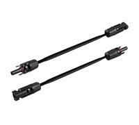 Leehitech 2 Pair 28.5CM Solar Flat Cable, Line Copper Feedthrough Flat Cable, No Drilling Required for PV Panels Balcony Window Installation, for 2.5mm²/ 4mm²/ 6mm² Solar Cable