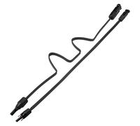 Leehitech 2 Pcs 1M Flat Flexible Solar Cable, IP68 Waterproof and No Drilling Required, Feedthrough Windows or Walls Easily for Connection of Solar Panels, Power Stations & Generators