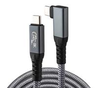 Leehitech 2M/6.56FT 240W Right Angle USB C to USB C Cable for Thunderbolt 4 Cable, Support 40Gbps Data Transfer and 8K@60Hz Display for iPhone 16/15, Macbook, iPad, Samsung Galaxy S24