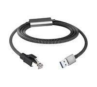 Leehitech 3M/9.84FT 2.5Gbps USB-A to RJ45 Ethernet Cable, High Speed Gigabit USB A to RJ45 LAN Cable, No Delay for Laptop, PC, MacBook, Switch, Windows, macOS, Linux
