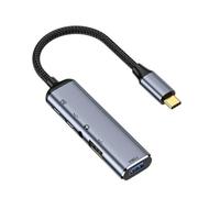 Leehitech 5-in-1 USB C Multiport Adapter with 5Gbps USB 3.1 A, USB 2.0, Type C 2.0, PD100W Charging, 3.5mm Headphone Jack for iPhone 16/15 Series, iPad Pro, MacBook, Samsung Galaxy S24, Dell