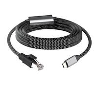 Leehitech 5M/9.84FT Gigabit USB C to Ethernet Cable, 1000M High Speed Type C to RJ45 Ethernet Cable, Plug and Play, No Delay for Smartphone, Laptop, PC, MacBook, Switch, Windows, macOS, LinuxC