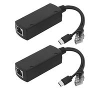 Leehitech PoE Splitter 2pcs 48V to 12V 1.2A Adapter IEEE 802.3af Compliant 1000Mbps DC Plug 5.5×2.1mm Compatible with IP Camera WiFi Access Point VoIP Phone