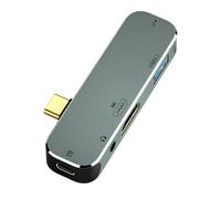 Leehitech USB C Hub, 5-in-1 USB C Multi Adapter with 4K HDMI, 5Gbps USB 3.1 A, USB 2.0, PD 100W, 3.5mm Headphone Port for iPhone 16/15 Series, iPad Pro, MacBook, Samsung Galaxy S24, Dell, Steam Deck