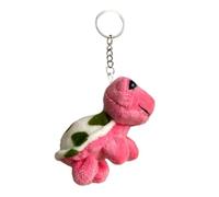 LEEINTO Cartoon Plush Turtle Charm Keychains Sweet Cute Pendant Car Keyring Backpack Decoration Fashion Jewelry For Women Girls