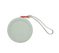 LEEINTO Cute Round Silicone Coin Purse Keychain Small Wallet Coin Storage Bag Solid Color Key Bag Headphone Case Zipper Pouch