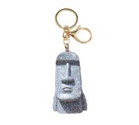 LEEINTO Keychain Stylish Rapa Statue Keychain Key Pendant Moai Figure Key Holder Resin Alloy Material Gift for Fashionable Enthusiasts