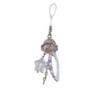LEEINTO Phone Chain Star Pendant Strap Jellyfish Charm Beaded Keychain Lanyard Acrylic Keyring Bag Ornament Jewelry Gift