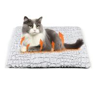 Leekalos Self Warming Cat Bed Self Heating Cat Dog Mat, Ultra Soft Extra Warm Thermal pet Pad for Indoor Outdoor Pets with Removable Cover Non-Slip Botom Washable (Grey, Small(23.6''X17.7''))