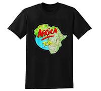 LEEKATO Africa Toto T Shirt Printed Black Graphic Top Tee for Men