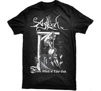 LEEKATO Agalloch from Which of This Oak T Shirt Printed Black Graphic Top Tee for Men