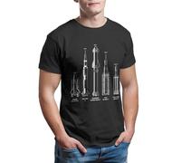 LEEKATO Awesome Spacex Starship Super Heavy Rocket T-Shirts Men O Neck Cotton T Shirts Short Sleeve Tees Gift Idea Tops Black