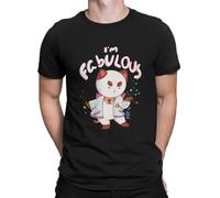 LEEKATO Bee and Puppycat Cartoon Men's Tshirt Puppycat I'm Fabulous Fashion T Shirt Black