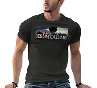 LEEKATO Berlin Calling Paul Kalkbrenner Elettronic Music Oversize T Shirt Fashion Men Black