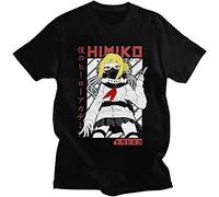 LEEKATO Bsbetu No Hero Aavemrb Anime Manga Himiko Toga T Shirt Printed Black Graphic Top Tee for Men