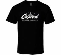 LEEKATO Capitol Records Nashville Logo T-Shirt Men Black