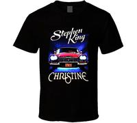 LEEKATO Christine Stephen King Master Horror Legend Book Fan T-Shirt Black
