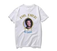 LEEKATO Dr Dre The Chronic T Shirts High Street Hip Hop Rap Graphic T Shirts for Women White
