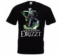 LEEKATO Drizzt Do urden Forgotten Realms Salvatore T Shirt The Legen of Drizzt Mens Bottoming T Shirt Black