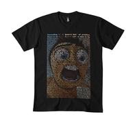 LEEKATO Fashion Casual T Shirt bee Movie Script t Shirt for Men Short Sleeve Black