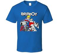 LEEKATO Paperboy NES Retro Video Game T Shirt Blue