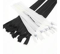 Leekayer 3# 14 Inch Invisible Zipper Black&White 35cm Hidden Zipper for DIY Sewer Tailor Sewing Dress,Cushion,Pillow,Craft 10 PCS/Pack