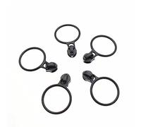 Leekayer 30pcs #5 Black Ring Pulls for Nylon Coil Zippers Metal Zipper Sliders for Jacket Luggage Purses Bags Bulk(Black) Metal Slider for Zipper