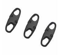 Leekayer 6 Pcs Zipper Part Pulls Replacment Key Connector, Theft Deterrent Zipper Sliders Clip Lock for Tent Backpack Bag Luggage Suitcase,Black