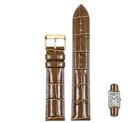 LEEKONENU Genuine Leather Watch Strap For Longines DolceVita L5.255 512 528 Red Watchband(Brown g1,18mm)
