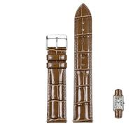 LEEKONENU Genuine Leather Watch Strap For Longines DolceVita L5.255 512 528 Red Watchband(Brown s1,18mm)