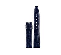 LEEKONENU Genuine Leather Watchband For IWC Portofino Chronograph Portugiese Women Watch Strap(Dark blue,18mm)