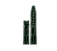 LEEKONENU Genuine Leather Watchband For IWC Portofino Chronograph Portugiese Women Watch Strap(Dark green,16mm)